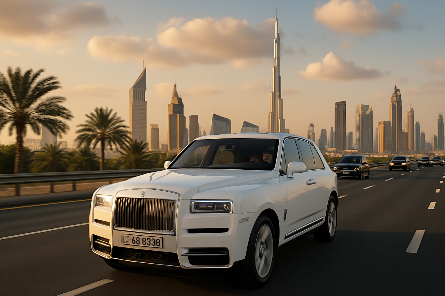 Luxury road travel in Dubai